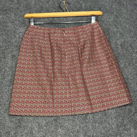 Dana Hall  Skirt Womens 8 Pencil Lined Back Zip Cotton Blend Multicolor Check - Picture 4 of 5
